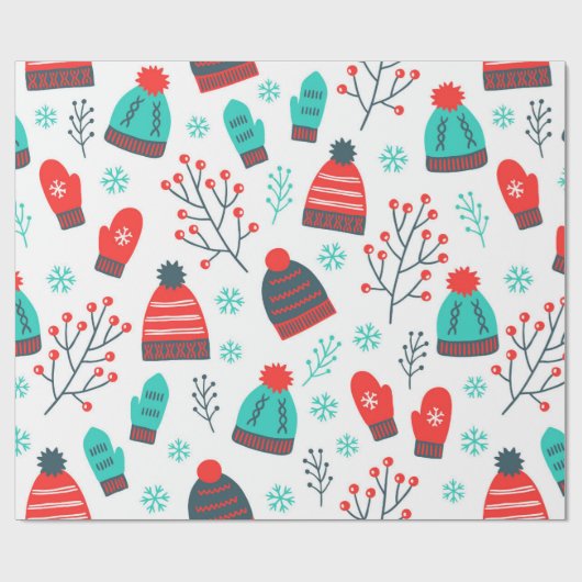 kerstpatroon cadeaupapier (Vlak)