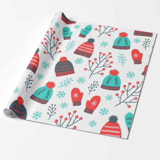 kerstpatroon cadeaupapier (Uitgerold)