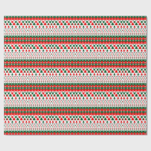 kerstpatroon cadeaupapier (Vlak)