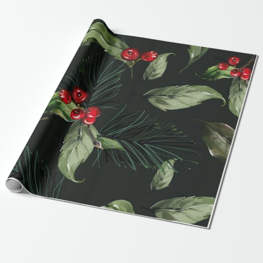 kerstpatroon cadeaupapier (Uitgerold)