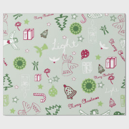 Kerstpatroon cadeaupapier