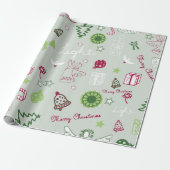 Kerstpatroon cadeaupapier (Uitgerold)