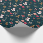 kerstpatroon cadeaupapier (Hoek)