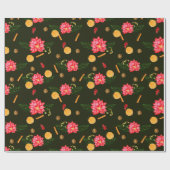 kerstpatroon cadeaupapier (Vlak)