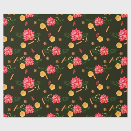  kerstpatroon cadeaupapier (Vlak)