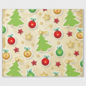  kerstpatroon cadeaupapier (Vlak)