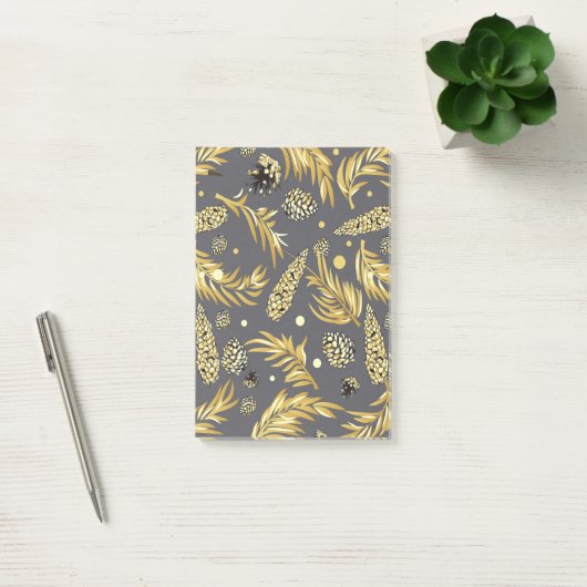 Kerstpatroon, dennen sneeuw 2 post-it® notes (Kantoor)