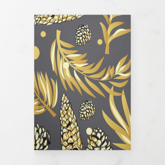 Kerstpatroon, Dennensneeuw 2 Drieluik Wenskaart (Cover)