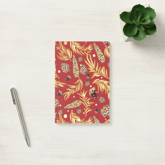Kerstpatroon, Dennensneeuw 3 Post-it® Notes (Kantoor)