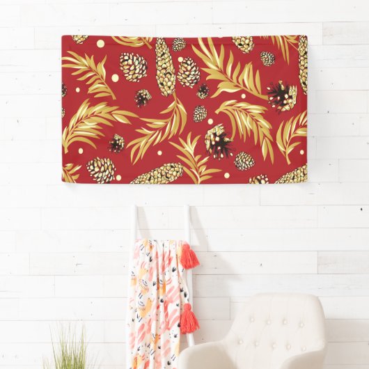 Kerstpatroon, Dennensneeuw 3 Spandoek (Insitu)