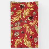 Kerstpatroon, Dennensneeuw 3 Spandoek (Verticaal)