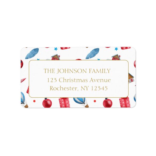 kerstpatroon etiket (Voorkant)