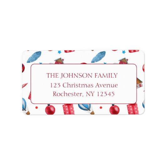 kerstpatroon etiket (Voorkant)