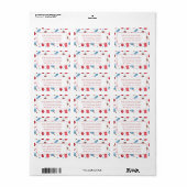 kerstpatroon etiket (Full Sheet)