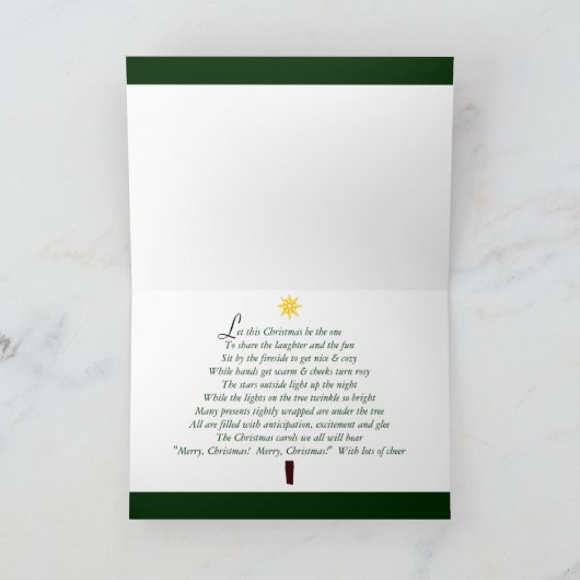 kerstpatroon feestdagen kaart (Binnen)