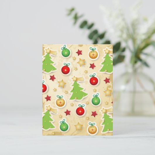  kerstpatroon feestdagenkaart (Staand voorkant)