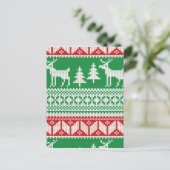 kerstpatroon feestdagenkaart (Staand voorkant)