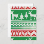 kerstpatroon feestdagenkaart (Voorkant / Achterkant)