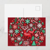 kerstpatroon feestdagenkaart (Voorkant / Achterkant)