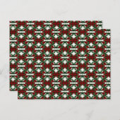 kerstpatroon feestdagenkaart (Voorkant / Achterkant)