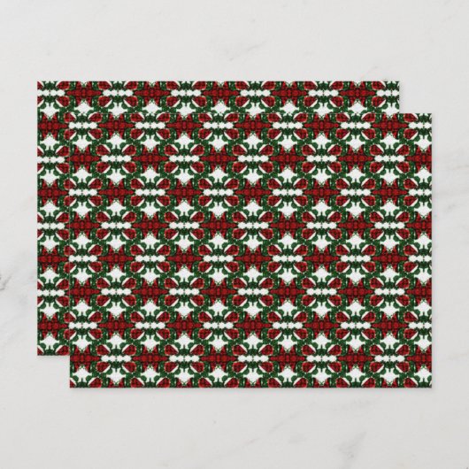 kerstpatroon feestdagenkaart (Voorkant / Achterkant)