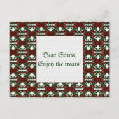 kerstpatroon feestdagenkaart (Achterkant)