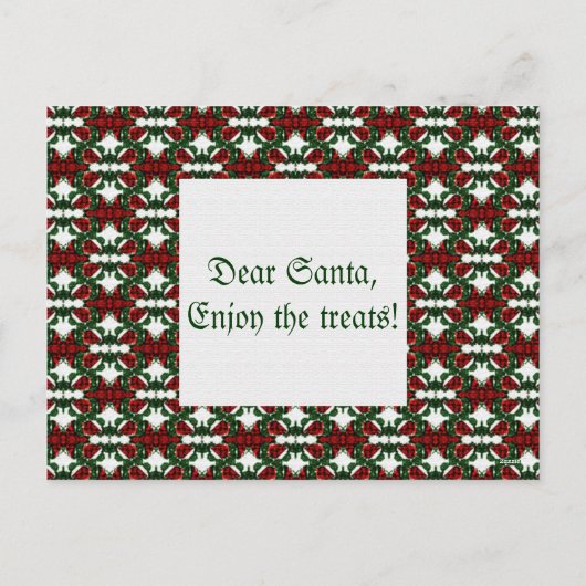 kerstpatroon feestdagenkaart (Achterkant)