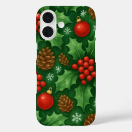 kerstpatroon | Feestelijk vakantieontwerp iPhone 16 Hoesje