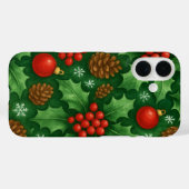 kerstpatroon | Feestelijk vakantieontwerp Case-Mate iPhone Case (Achterkant (horizontaal))