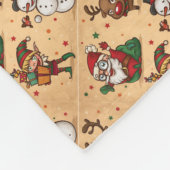  kerstpatroon fleece deken (Hoek)