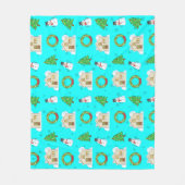 Kerstpatroon   fleece deken (Voorkant)