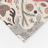 kerstpatroon fleece deken (Hoek)