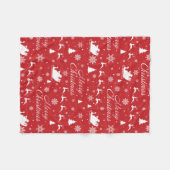 kerstpatroon fleece deken (Voorkant (Horizontaal))