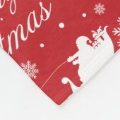 kerstpatroon fleece deken (Hoek)