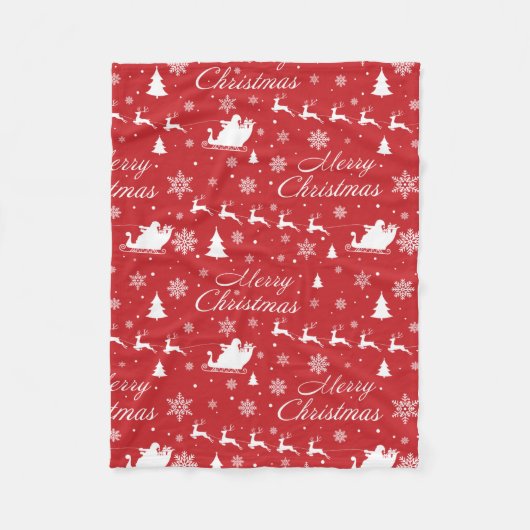 kerstpatroon fleece deken (Voorkant)