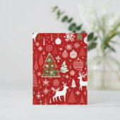 Kerstpatroon Gevouwen Wenskaart Briefkaart (Staand voorkant)