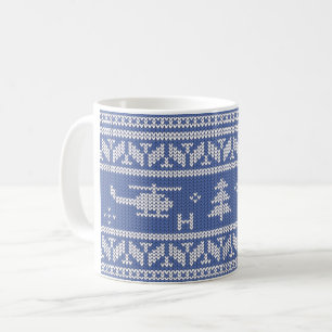 Kerstpatroon helikopter koffiemok