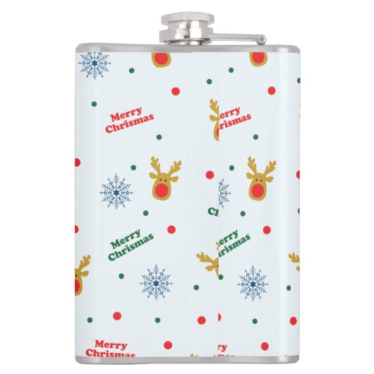 kerstpatroon heupfles (Achterkant)