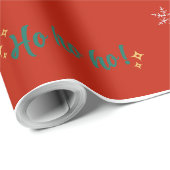 Kerstpatroon HO! HÉ! HÉ! Cadeaupapier (Rol Hoek)