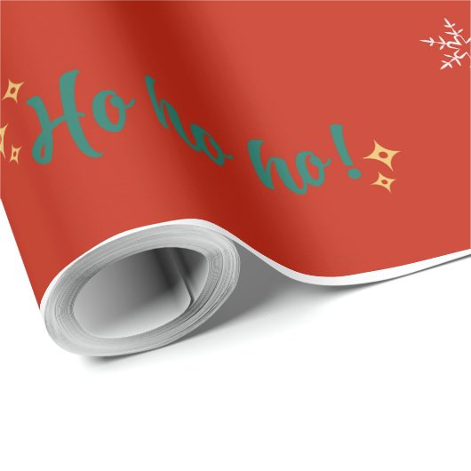 Kerstpatroon HO! HÉ! HÉ! Cadeaupapier (Rol Hoek)