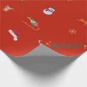 Kerstpatroon HO! HÉ! HÉ! Cadeaupapier (Hoek)