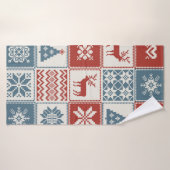 kerstpatroon in lappendeken. Traditioneel Badhanddoek (Badhanddoek)