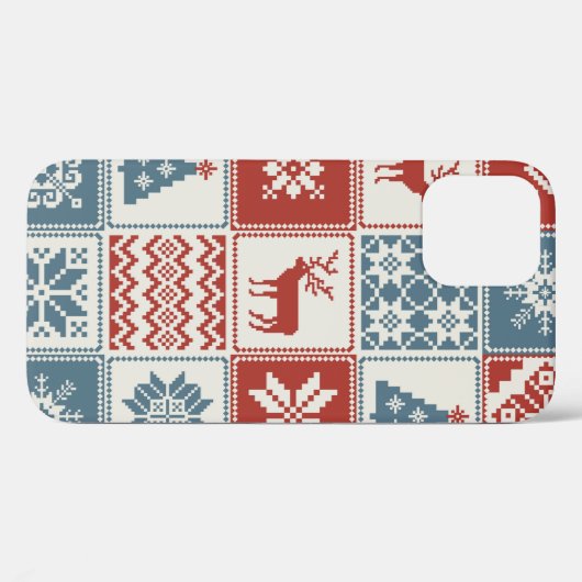 kerstpatroon in lappendeken. Traditioneel Case-Mate iPhone Case (Achterkant (horizontaal))