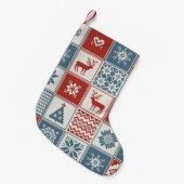 kerstpatroon in lappendeken. Traditioneel Kleine Kerstsok (Voorkant (Hangend))