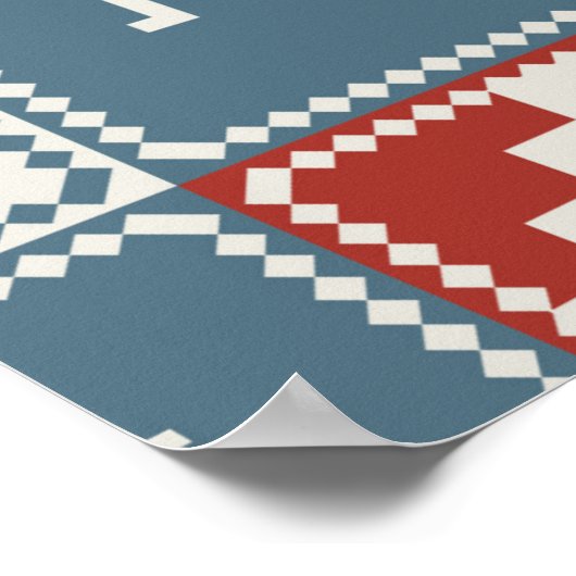 kerstpatroon in lappendeken. Traditioneel Poster (Hoek)