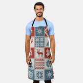 kerstpatroon in lappendeken. Traditioneel Schort (Gedragen)