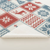 kerstpatroon in lappendeken. Traditioneel Sherpa Deken (3/4)