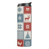 kerstpatroon in lappendeken. Traditioneel Thermosbeker (Gedraaid links)