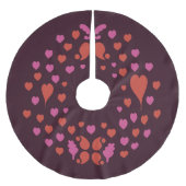 Kerstpatroon in rood en roze kerstboom rok (Voorkant)