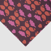 Kerstpatroon in rood en roze tissuepapier (Detail)